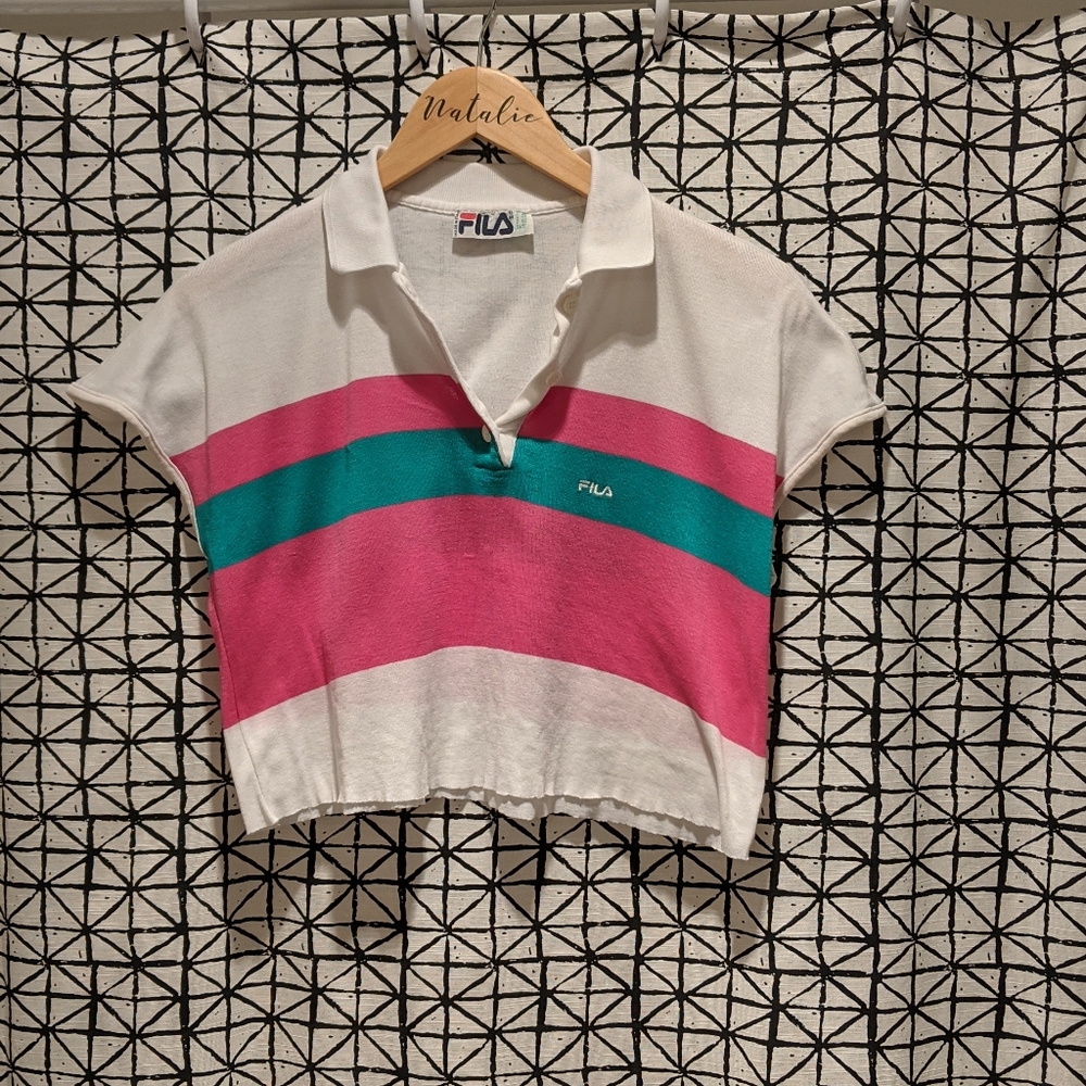 Vintage Striped Crop Polo | FILA